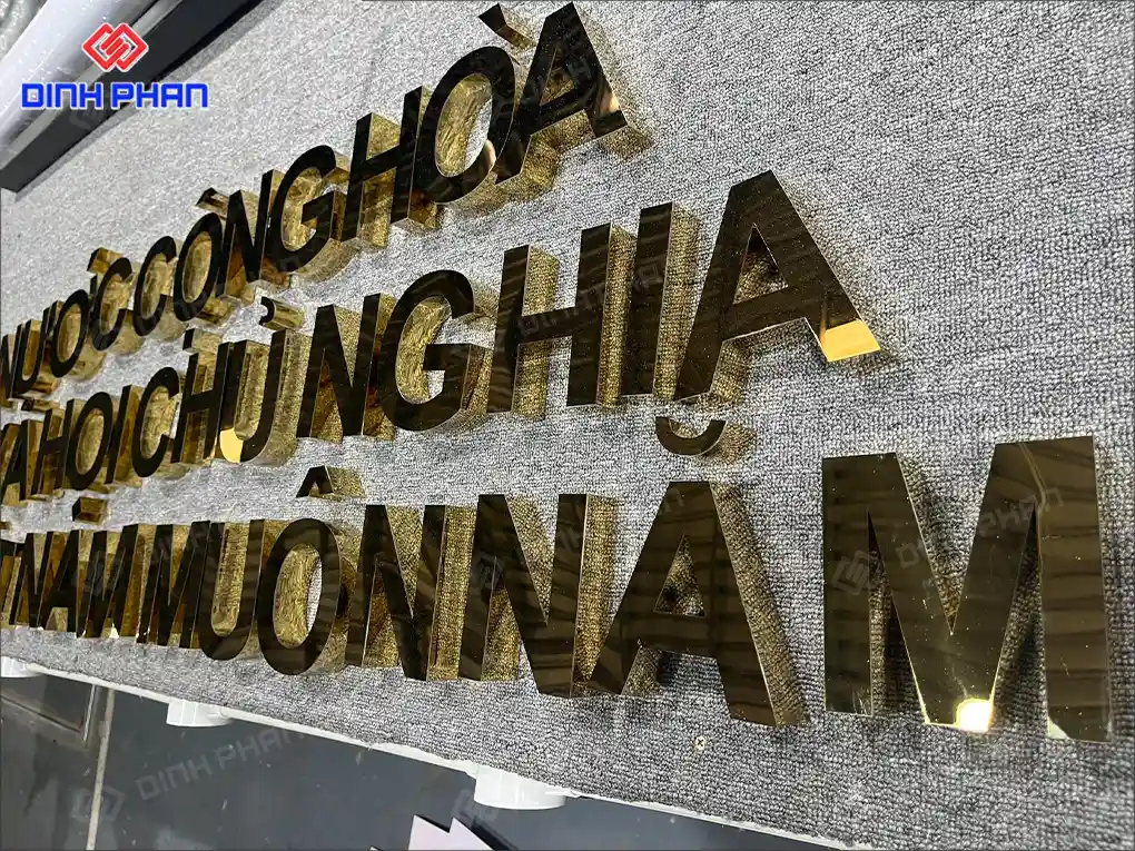 Gia công chữ inox Đắk Lắk giá rẻ, chất lượng & uy tín Gia công chữ inox Đắk Lắk