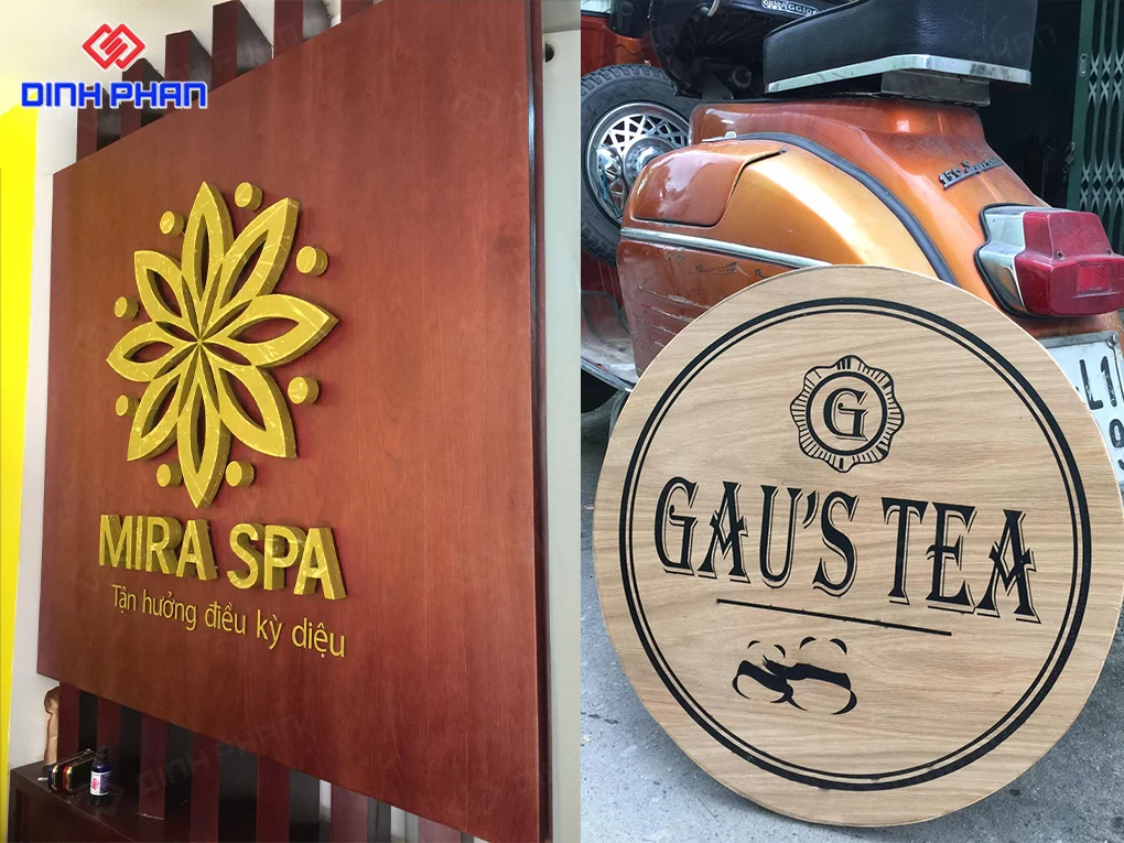 Làm bảng hiệu gỗ BMT giá rẻ, bền, đẹp Làm bảng hiệu gỗ BMT