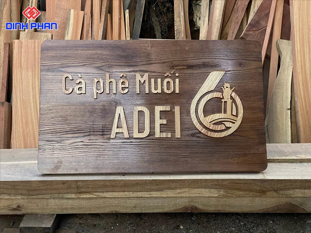 Làm bảng hiệu gỗ BMT giá rẻ, bền, đẹp Làm bảng hiệu gỗ BMT