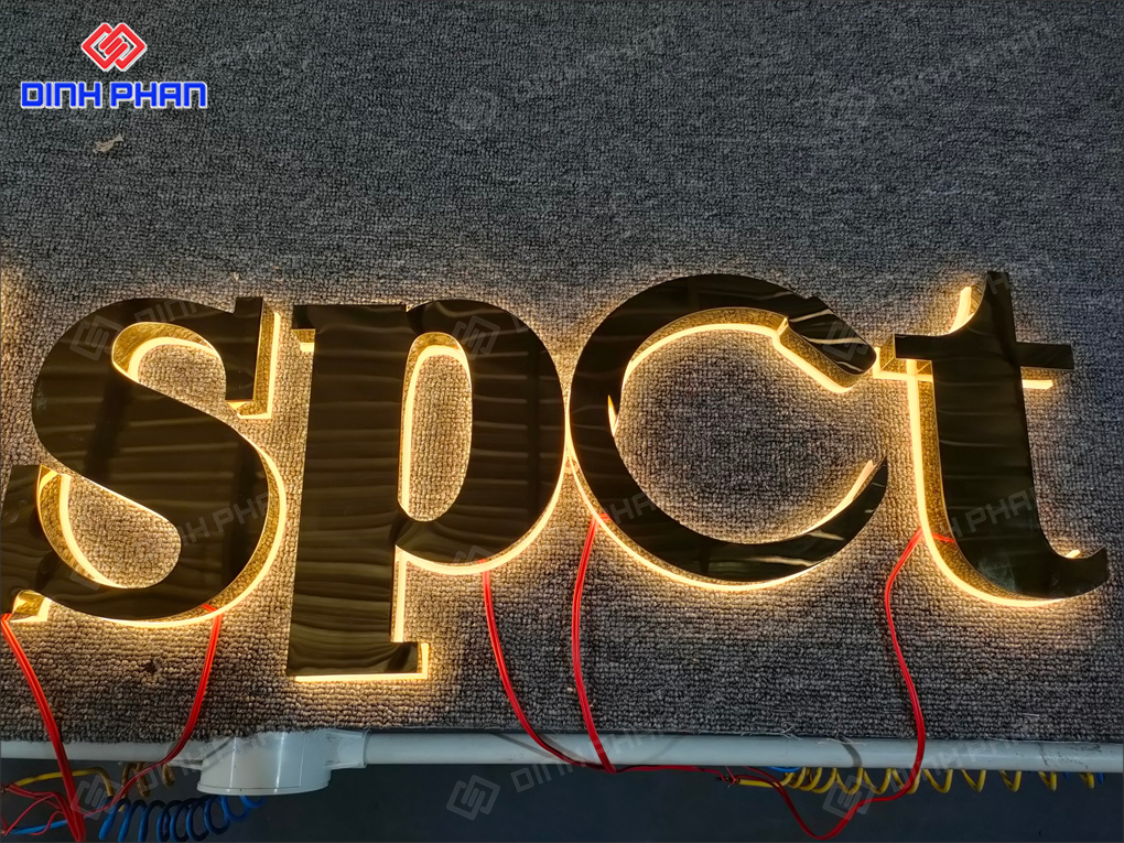 Chữ inox sáng chân