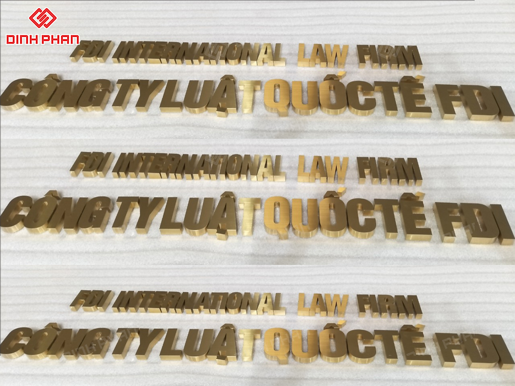 Gia Công Chữ Inox Vàng Tại Buôn Ma Thuột Sang Trọng Bảng hiệu công ty