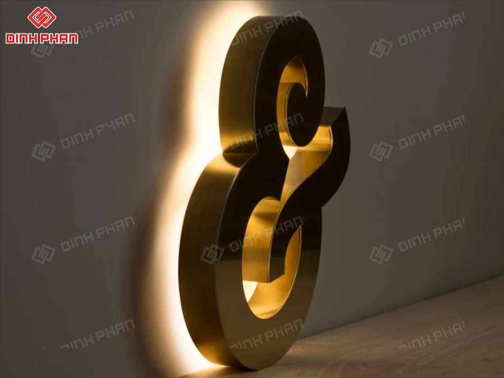 Gia Công Chữ Inox Vàng Tại Buôn Ma Thuột Sang Trọng Bộ chữ inox vàng 3D