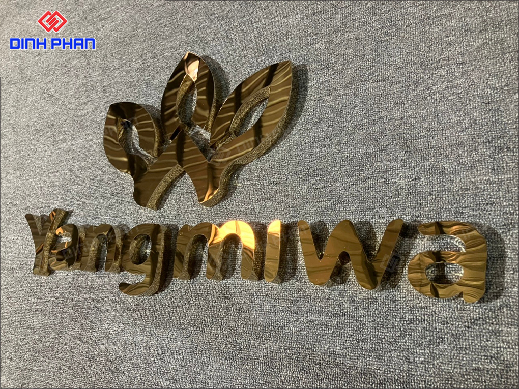 Gia Công Chữ Inox Vàng Tại Buôn Ma Thuột Sang Trọng Bảng hiệu