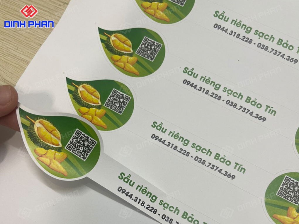 Tem dán cuống sầu riêng 