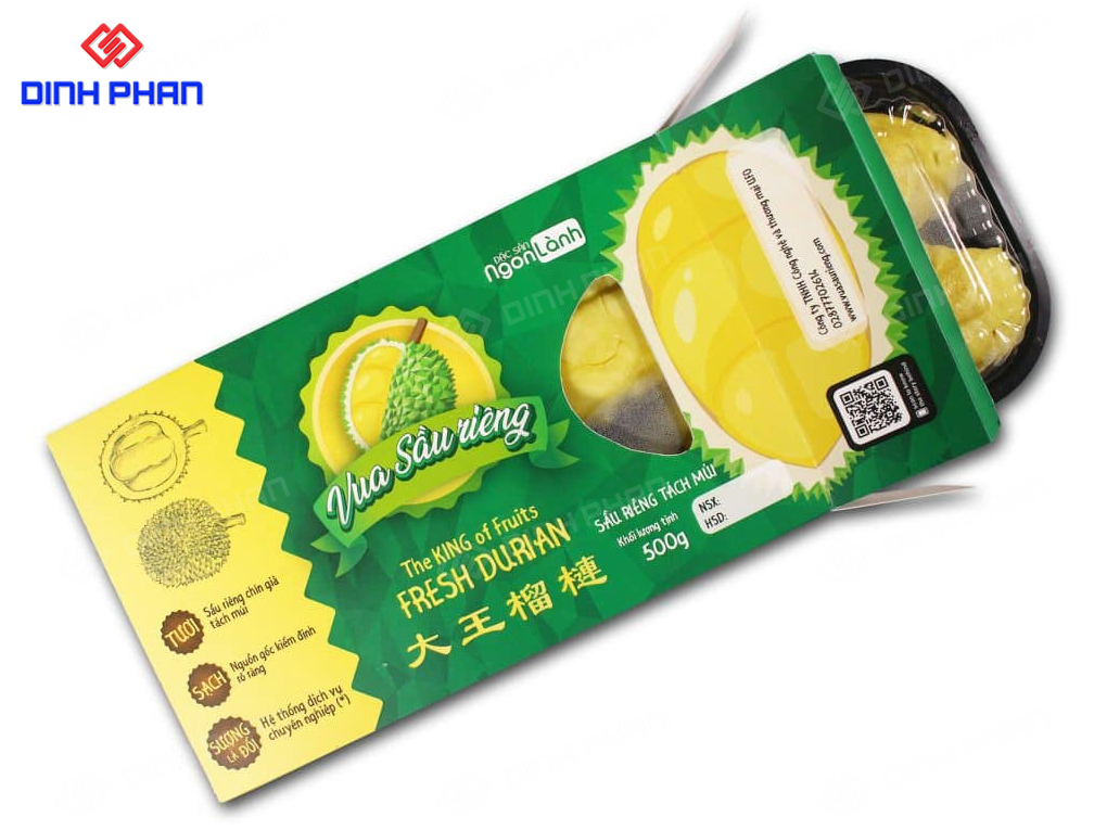 Tem dán hộp sầu riêng