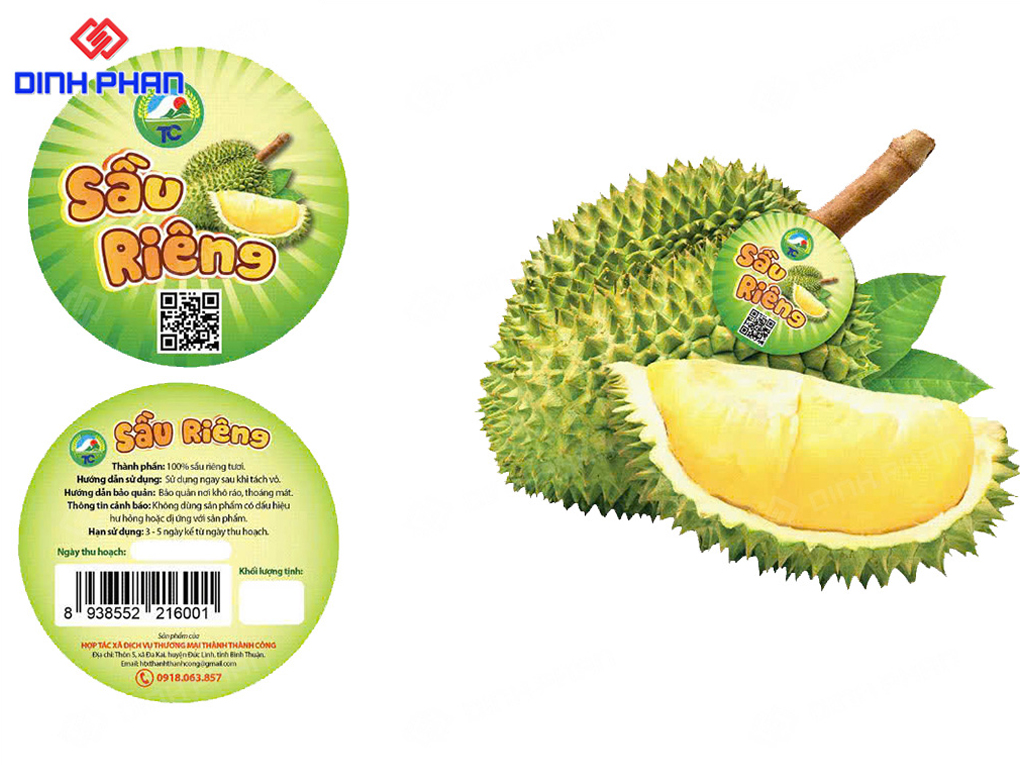 Tem nhãn sầu riêng