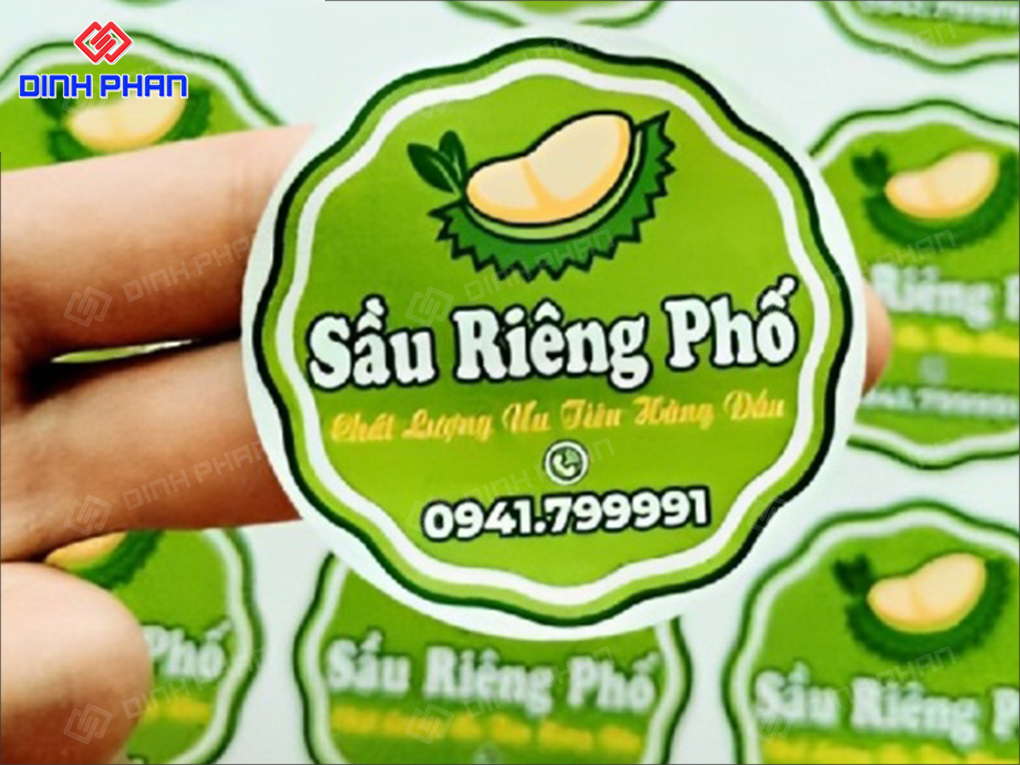 Tem dán dạng tròn