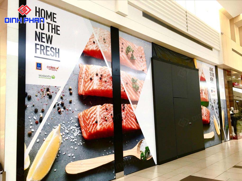 In decal dán tường quảng cáo