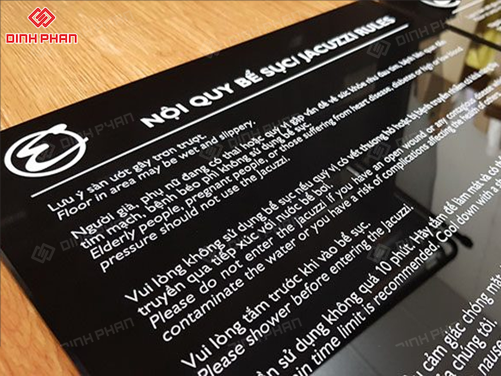 In UV mica tại Đắk Lắk giá rẻ, sắc nét, bền và đẹp In UV bảng nội quy