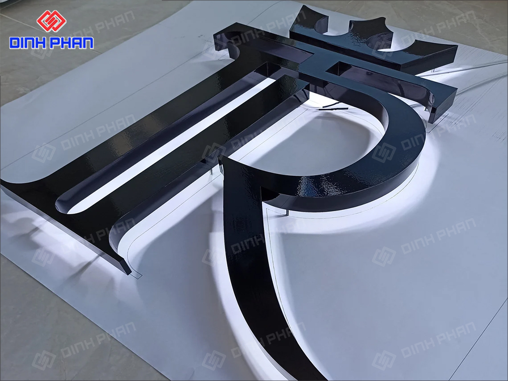 Logo inox 201 sơn hấp nhiệt