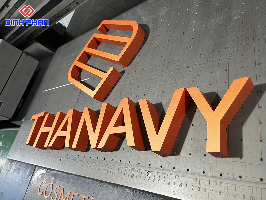 Bảng hiệu chữ inox sơn hấp nhiệt
