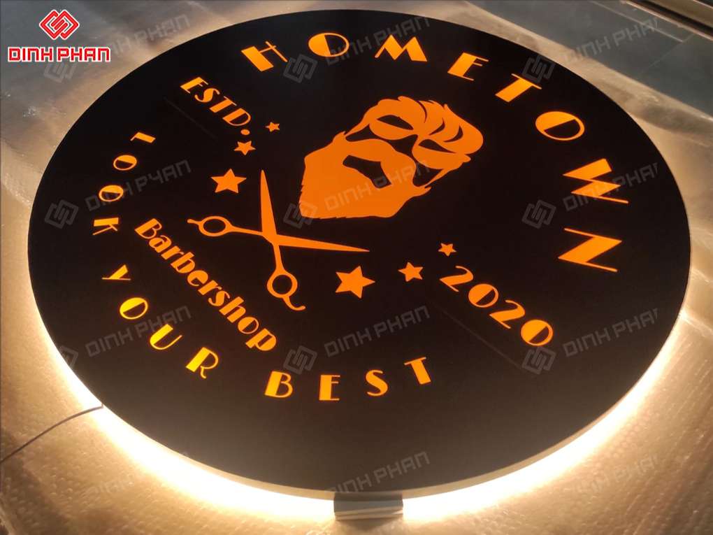 Bảnh hiệu hộp đèn tiệm cắt tóc