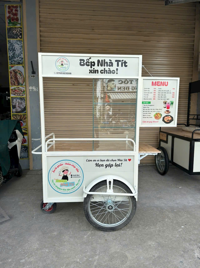 Xe đồ ăn alu in UV