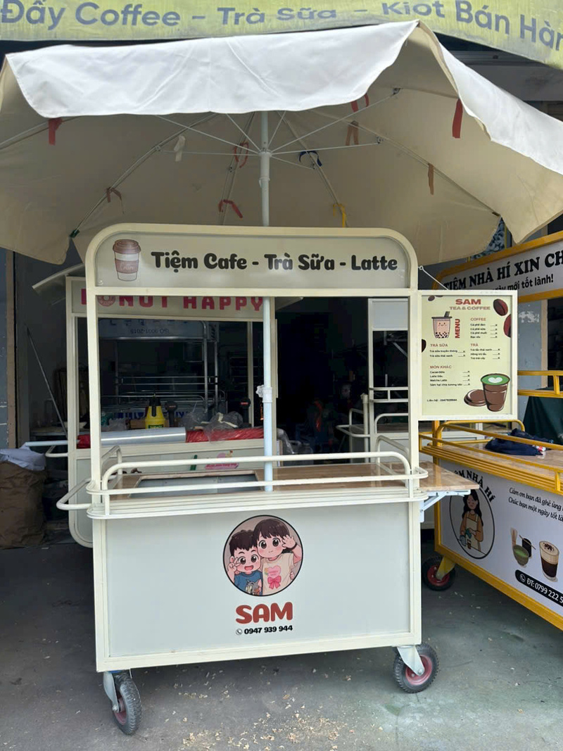 Xe trà sữa alu in UV