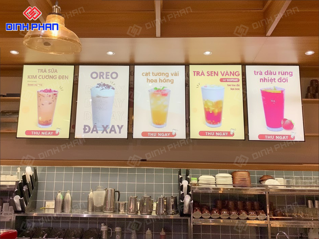 Tranh Điện Menu Tại Buôn Ma Thuột Sáng Đẹp, Sắc Nét Menu treo trang trí trong quán