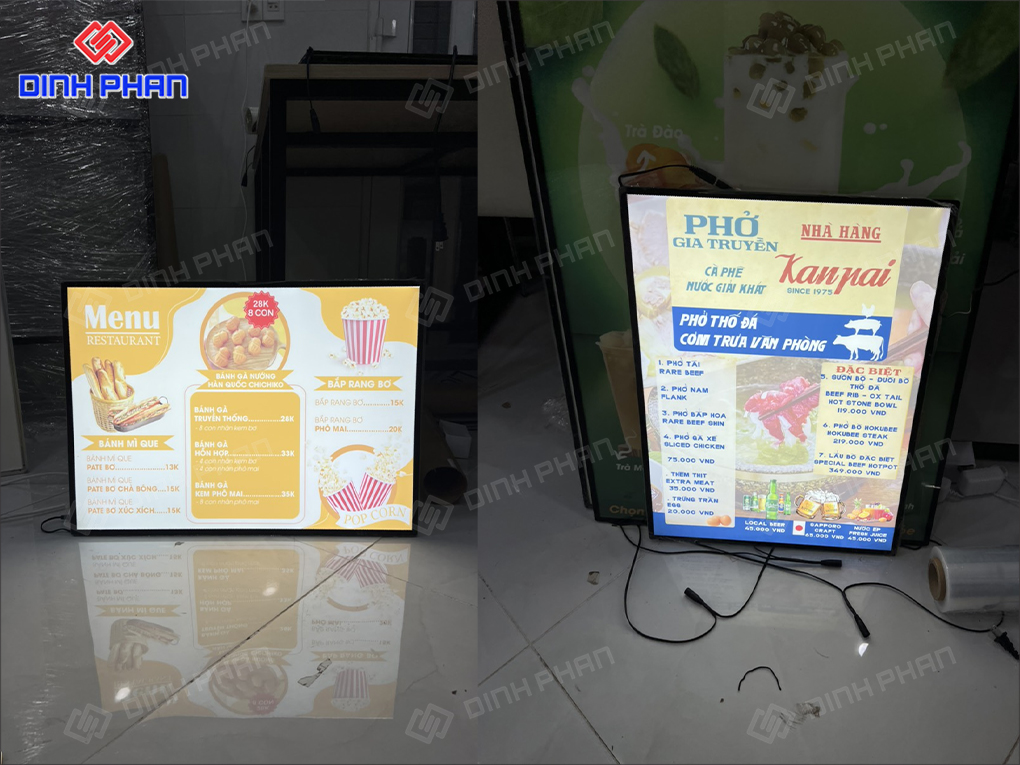 Tranh Điện Menu Tại Buôn Ma Thuột Sáng Đẹp, Sắc Nét Tranh điện menu quán cà phê và trà sữa