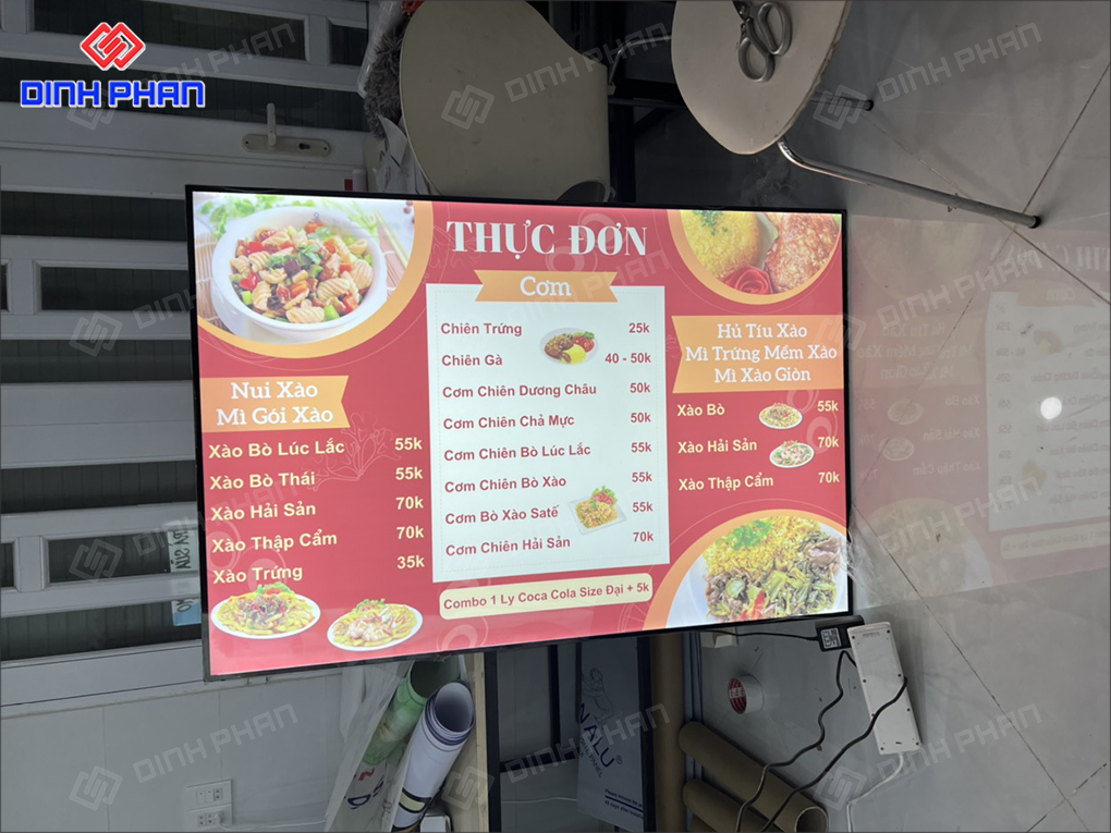 Tranh Điện Menu Tại Buôn Ma Thuột Sáng Đẹp, Sắc Nét Tranh điện menu quán ăn
