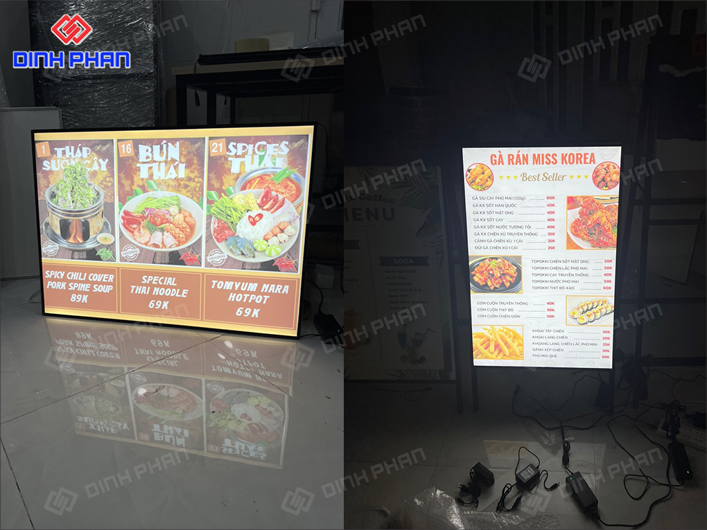 Tranh Điện Menu Tại Buôn Ma Thuột Sáng Đẹp, Sắc Nét Tranh điện menu quán ăn