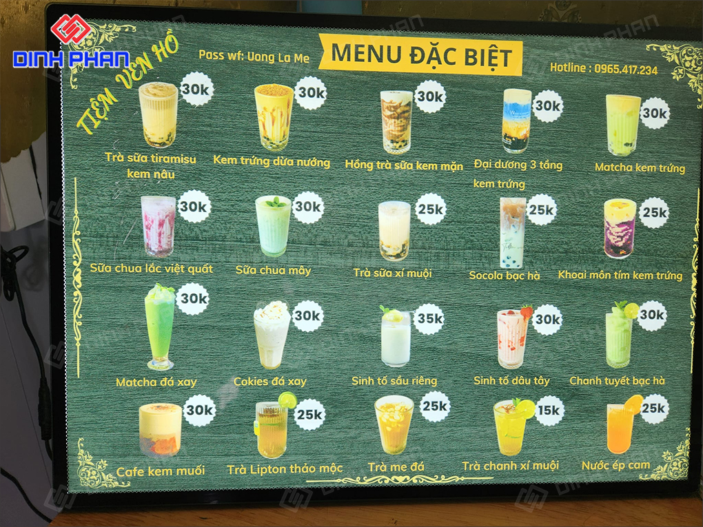 Tranh Điện Menu Tại Buôn Ma Thuột Sáng Đẹp, Sắc Nét Tranh điện menu