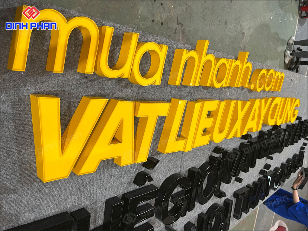 Gia công chữ nhôm Đắk Nông sắt nét, đẹp Bộ chữ nhôm