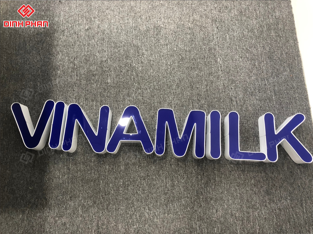 Gia công chữ nhôm Đắk Nông sắt nét, đẹp Bảng hiệu sữa vinamilk