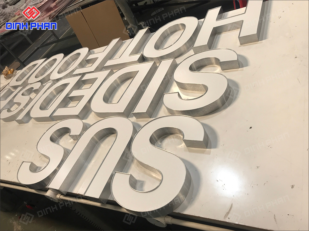 Gia công chữ nhôm Đắk Nông sắt nét, đẹp Bộ chữ nhôm