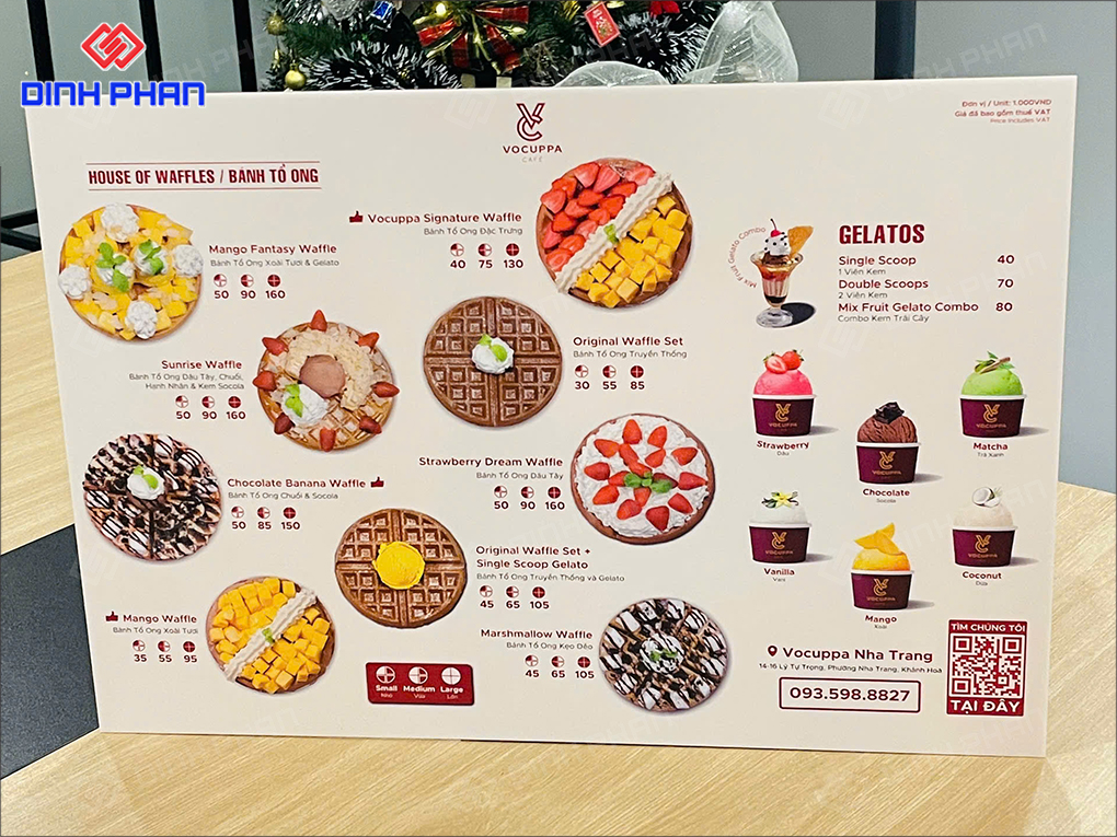Menu in trên mica