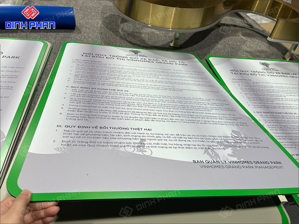 In UV Đà Lạt màu đẹp và sắc nét với giá tốt Bảng thông tin in UV trên alu