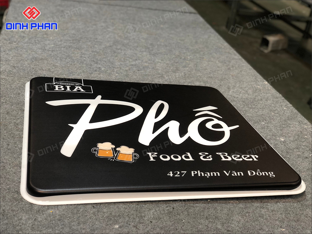 In UV Đà Lạt màu đẹp và sắc nét với giá tốt Mặt bảng hiệu hộp đèn