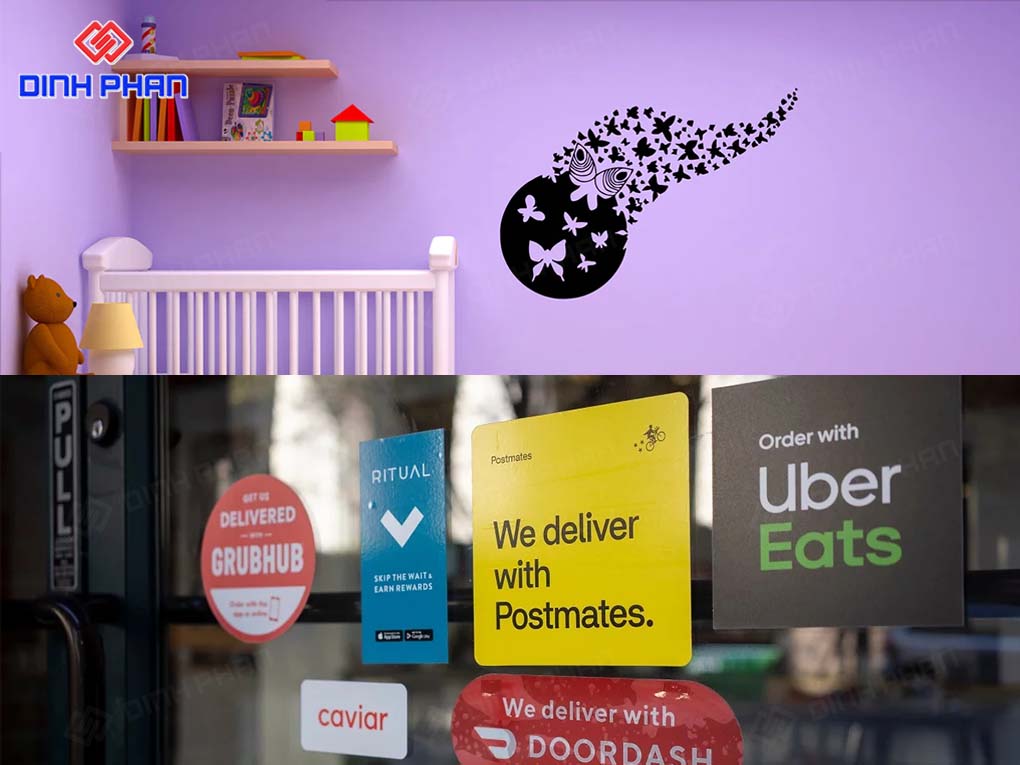 In UV Decal Phú Yên Hiện Đại, Sắc Nét Và Bền Màu Decal dán tường trang trí