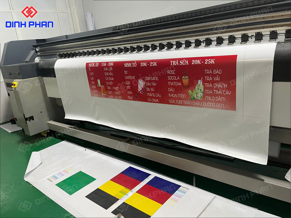 In UV Gia Lai giá rẻ, sắc nét phù hợp cho quảng cáo In bạt menu quán nước