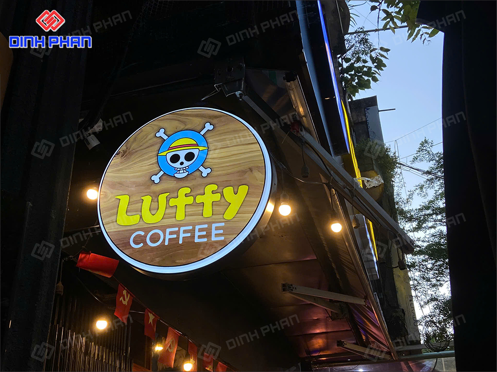 Hộp đèn quảng cáo tiệm cà phê 