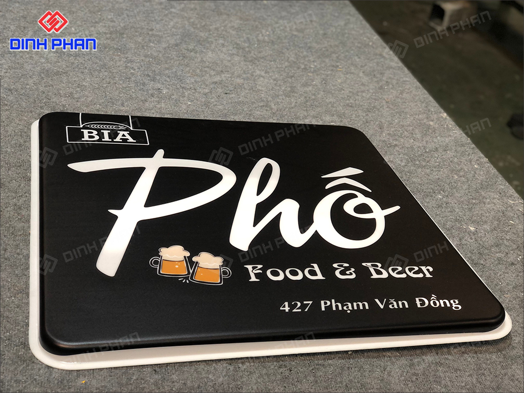 Mặt hộp đèn in UV