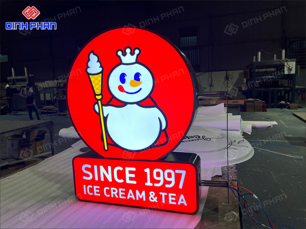 Làm bảng hiệu Đắk Nông bền đẹp cho cửa hàng Bảng hiệu hộp đèn Mixue
