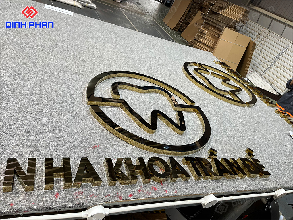 Làm chữ inox Lâm Đồng cho bảng hiệu bền đẹp, cao cấp Bảng hiệu nha khoa