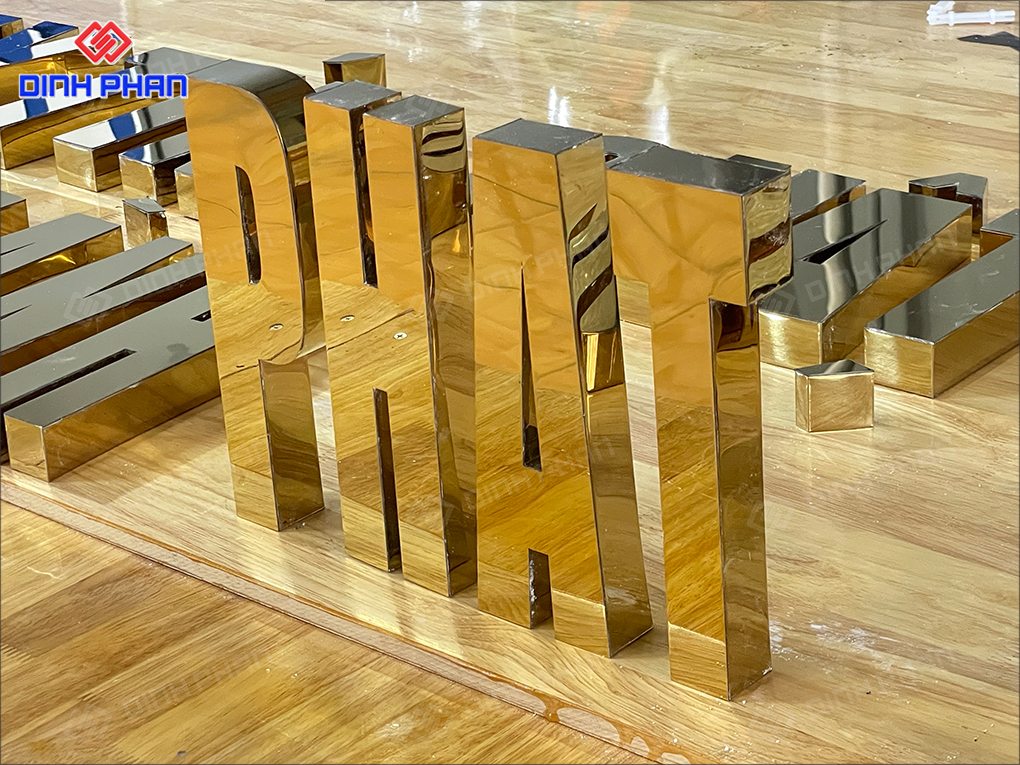 Làm chữ inox Lâm Đồng cho bảng hiệu bền đẹp, cao cấp Bộ chữ inox