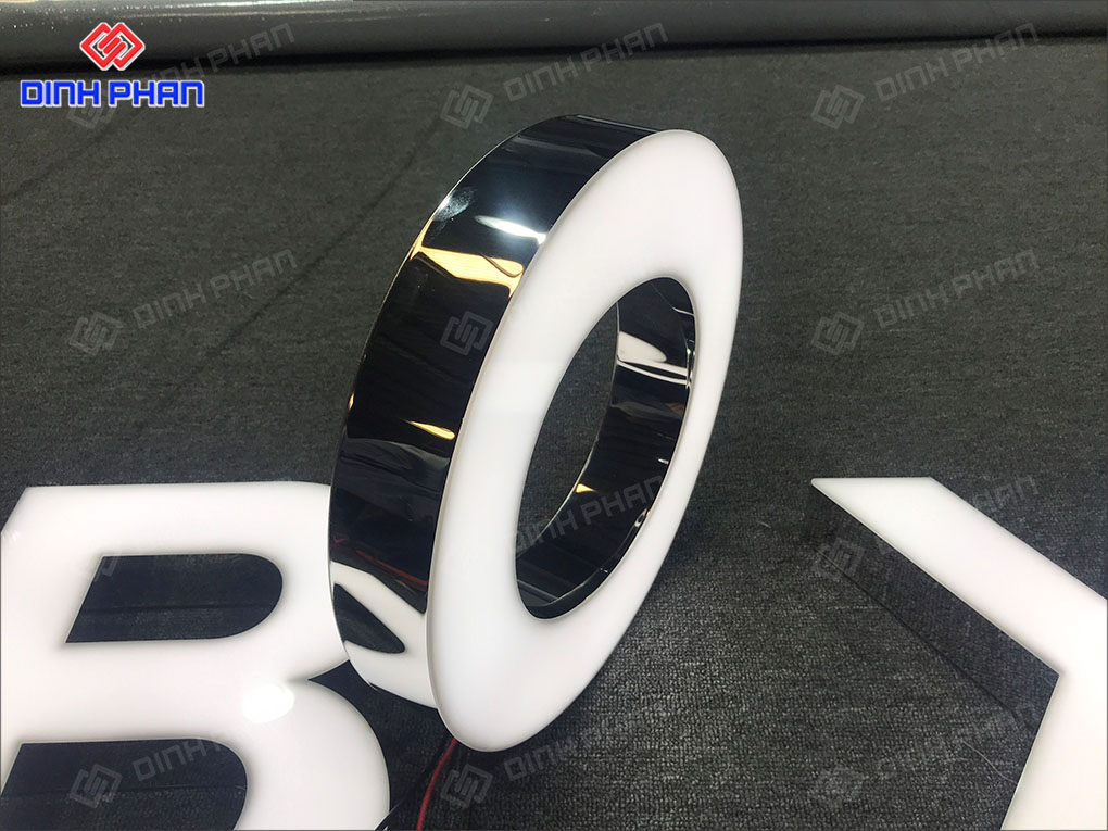 Chữ inox mặt mica