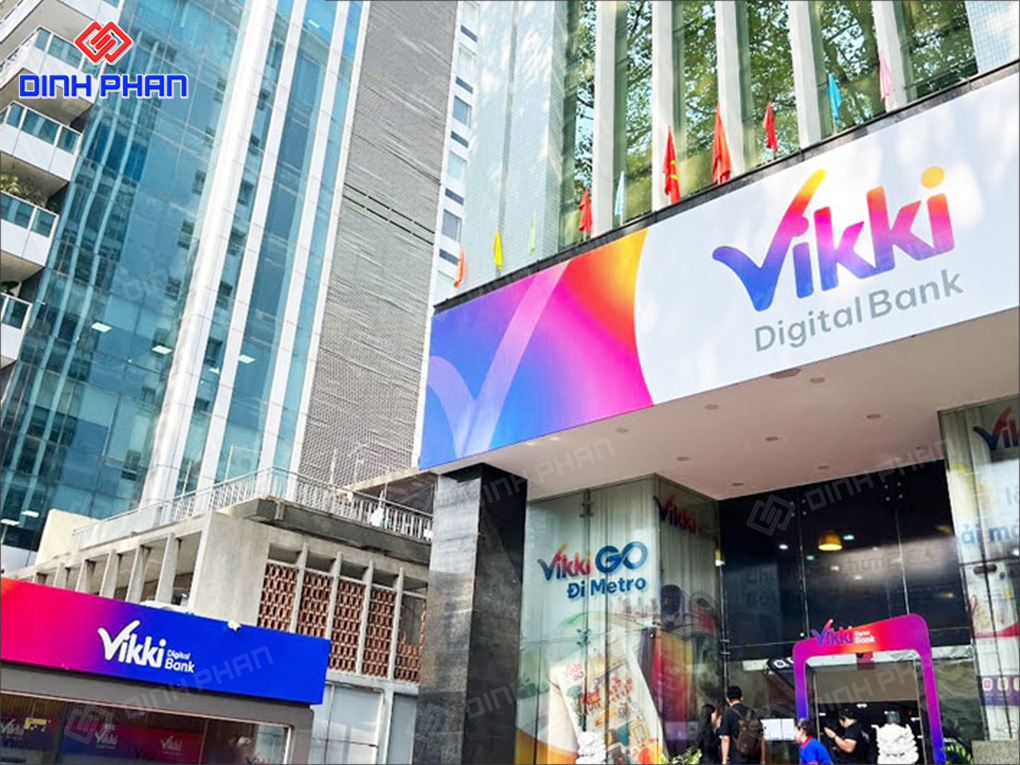 Làm bộ chữ ngân hàng Vikki Bank cao cấp, chuẩn nhận diện Bảng hiệu ngân hàng Vikki