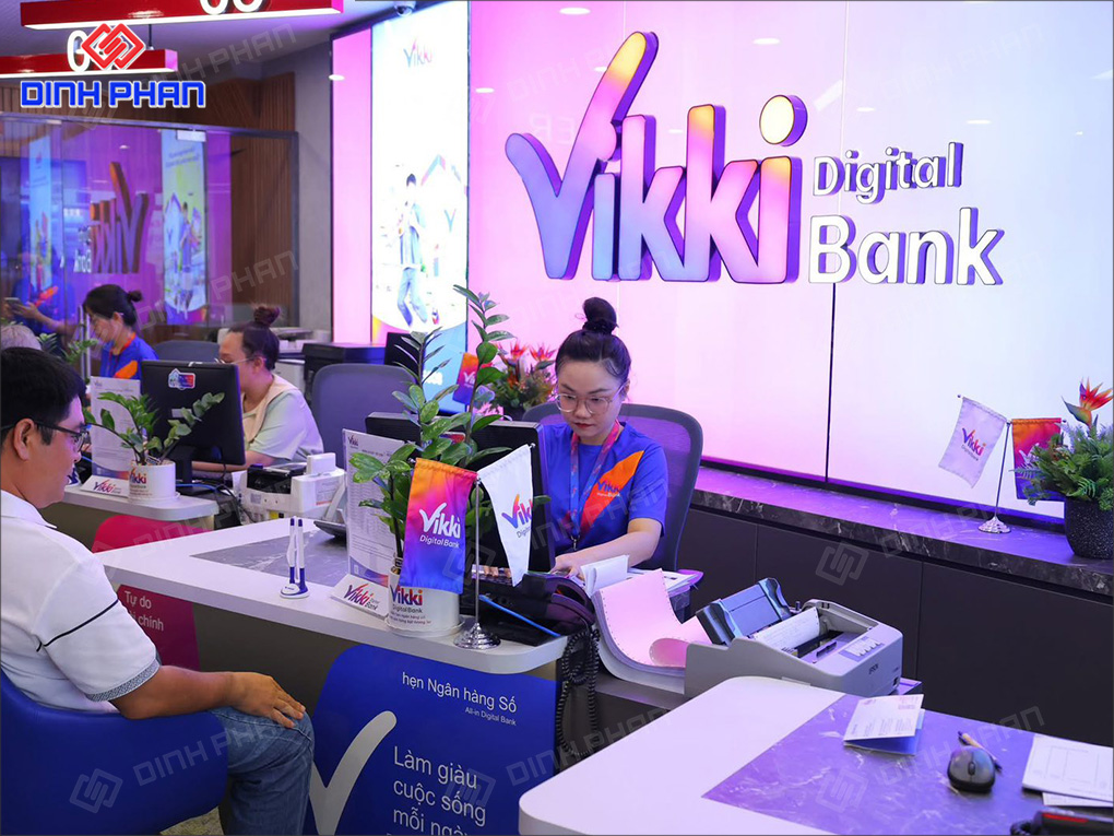 Làm bộ chữ ngân hàng Vikki Bank cao cấp, chuẩn nhận diện Bộ chữ thương hiệu