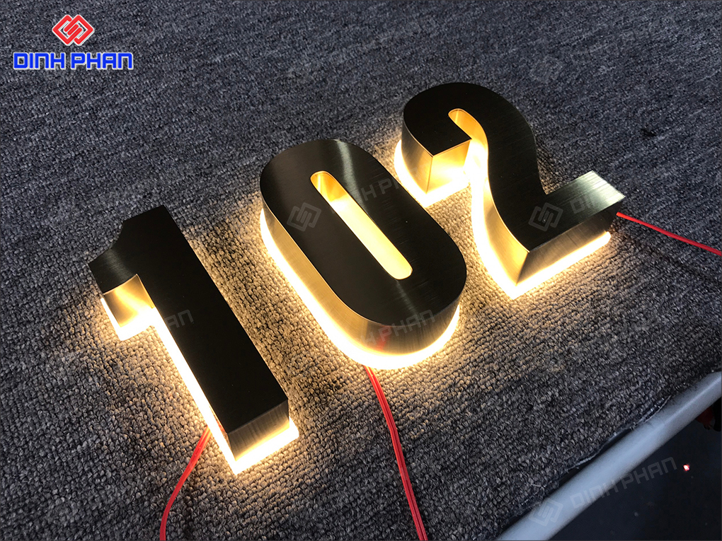 Làm chữ inox Nha Trang cao cấp, bền đẹp Chữ số inox sáng chân