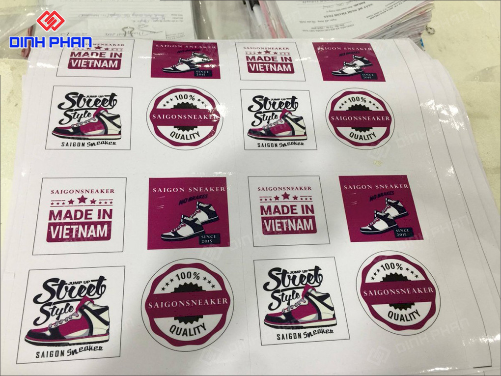 In các loại tem nhãn