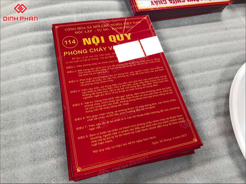 Bảng nội quy PCCC