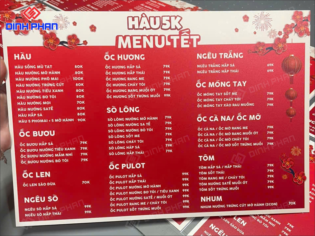 Làm menu tết 