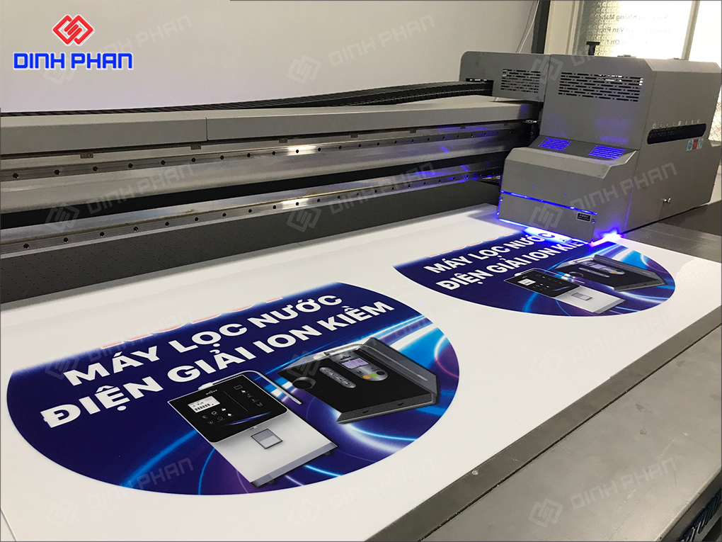 In UV mặt hộp đèn 