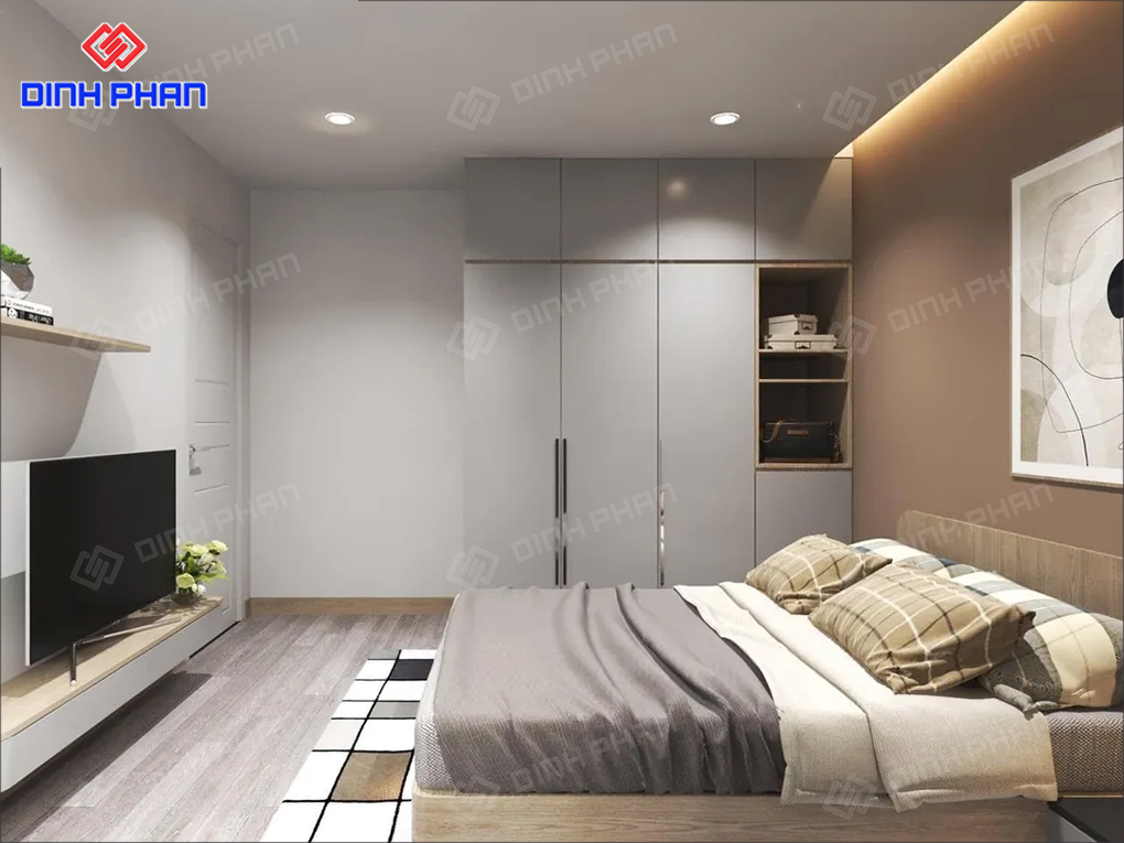 Nội thất phòng ngủ tối giản 