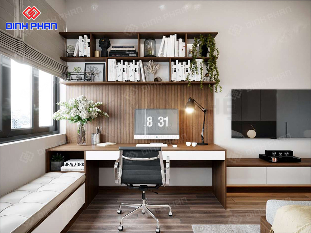 Nội thất phòng làm việc và phòng ngủ 