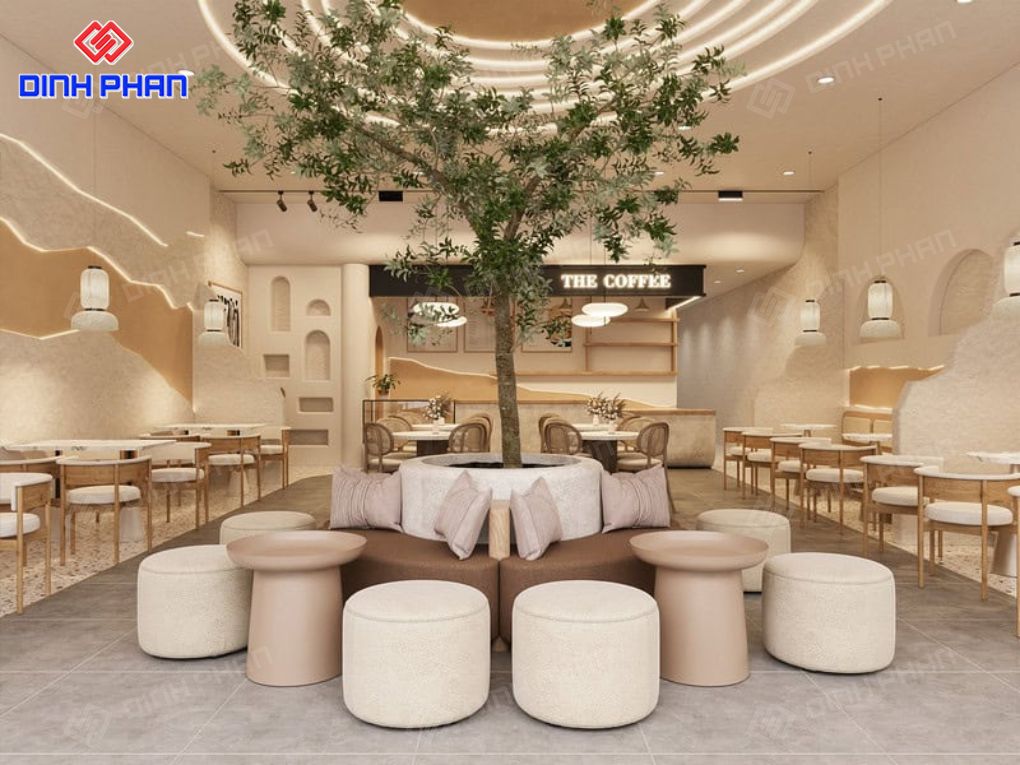 Mẫu thiết kế quán trà sữa đẹp BMT