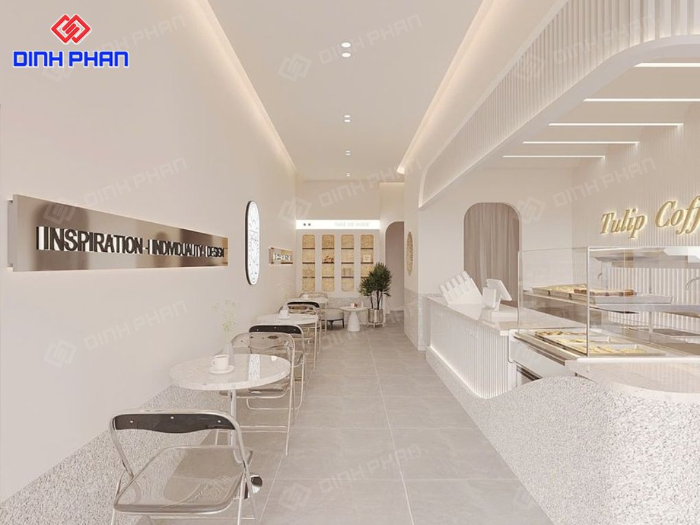 Mẫu thiết kế quán trà sữa đẹp BMT theo phong cách Hàn Quốc Mẫu thiết kế quán trà sữa đẹp BMT