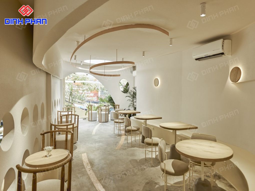 Mẫu thiết kế quán trà sữa đẹp BMT theo phong cách Hàn Quốc Mẫu thiết kế quán trà sữa đẹp BMT