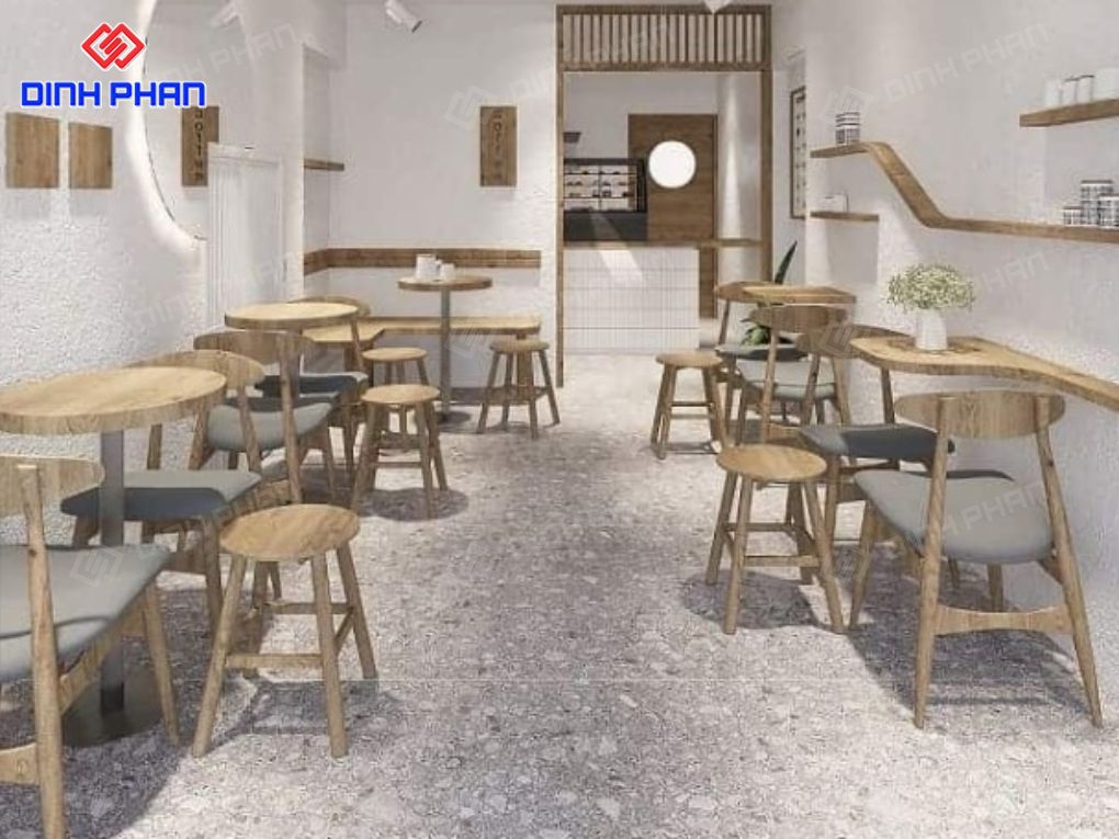 Mẫu thiết kế quán trà sữa đẹp BMT theo phong cách Hàn Quốc Mẫu thiết kế quán trà sữa đẹp BMT